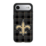 New Orleans Saints Plaid MagSafe Compatible Phone Case for Apple iPhone