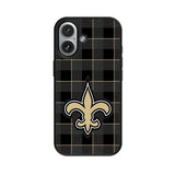 New Orleans Saints Plaid MagSafe Compatible Phone Case for Apple iPhone