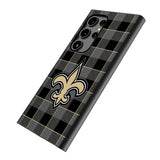 New Orleans Saints Plaid MagSafe Compatible Phone Case for Samsung Galaxy