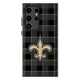 New Orleans Saints Plaid MagSafe Compatible Phone Case for Samsung Galaxy