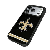New Orleans Saints Stripe Bump Phone Case for Apple iPhone