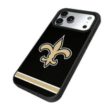 New Orleans Saints Stripe Bump Phone Case for Apple iPhone