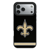 New Orleans Saints Stripe Bump Phone Case for Apple iPhone