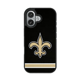 New Orleans Saints Stripe Bump Phone Case for Apple iPhone