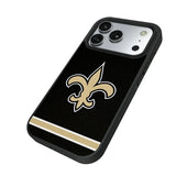 New Orleans Saints Stripe Bump Phone Case for Apple iPhone