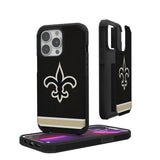 New Orleans Saints Stripe Rugged Phone Case for Apple iPhone