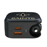 New Orleans Saints Text Backdrop 2 in 1 USB A/C Charger