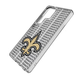 New Orleans Saints Text Backdrop Clear Phone Case for Samsung Galaxy