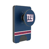 New York Giants Personalized Endzone Solid PopSockets MagSafe-Compatible PopWallet+
