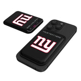 New York Giants Personalized Insignia Black Magnetic Credit Card Wallet