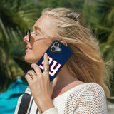 New York Giants Personalized Stripe Bump Phone Case for Apple iPhone