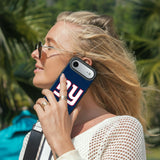 New York Giants Personalized Stripe Bump Phone Case for Apple iPhone