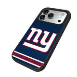 New York Giants Personalized Stripe Bump Phone Case for Apple iPhone