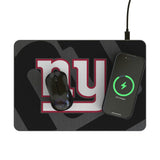 New York Giants Personalized Tilt 15-Watt Wireless Charger and Mouse Pad