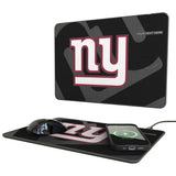 New York Giants Personalized Tilt 15-Watt Wireless Charger and Mouse Pad