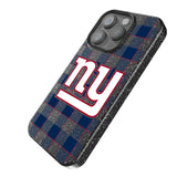 New York Giants Plaid Black Bling Phone Case for Apple iPhone
