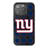 New York Giants Plaid Black Bling Phone Case for Apple iPhone