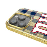New York Giants Plaid Bling Phone Case for Apple iPhone
