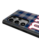 New York Giants Plaid MagSafe Compatible Phone Case for Samsung Galaxy