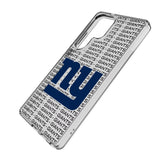 New York Giants Text Backdrop Clear Phone Case for Samsung Galaxy