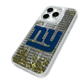 New York Giants Text Backdrop Glitter Phone Case for Apple iPhone