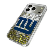 New York Giants Text Backdrop Glitter Phone Case for Apple iPhone