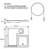 New York Jets 1963 Historic Collection Linen 3 in 1 Charging Station