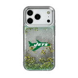 New York Jets 1963 Historic Collection Linen Glitter Phone Case for Apple iPhone