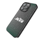 New York Jets Linen Black Bling Phone Case for Apple iPhone