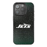 New York Jets Linen Black Bling Phone Case for Apple iPhone