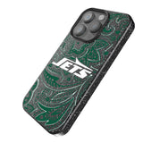 New York Jets Paisley Black Bling Phone Case for Apple iPhone