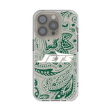 New York Jets Paisley Clear Phone Case for Apple iPhone