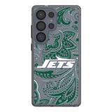 New York Jets Paisley Clear Phone Case for Samsung Galaxy