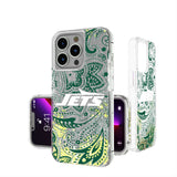 New York Jets Paisley Glitter Phone Case for Apple iPhone