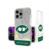 New York Jets Personalized EndZone Plus Glitter Phone Case for Apple iPhone