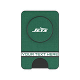 New York Jets Personalized Endzone Solid PopSockets MagSafe-Compatible PopWallet+