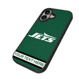 New York Jets Personalized Stripe Bump Phone Case for Apple iPhone