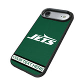 New York Jets Personalized Stripe Bump Phone Case for Apple iPhone