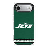 New York Jets Personalized Stripe Bump Phone Case for Apple iPhone 17 Series