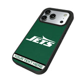 New York Jets Personalized Stripe Bump Phone Case for Apple iPhone