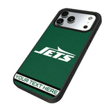 New York Jets Personalized Stripe Bump Phone Case for Apple iPhone