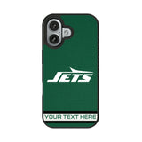 New York Jets Personalized Stripe Bump Phone Case for Apple iPhone