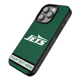 New York Jets Personalized Stripe Bump Phone Case for Apple iPhone