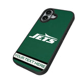 New York Jets Personalized Stripe Bump Phone Case for Apple iPhone