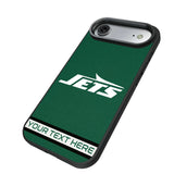 New York Jets Personalized Stripe Bump Phone Case for Apple iPhone