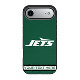 New York Jets Personalized Stripe Bump Phone Case for Apple iPhone