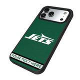 New York Jets Personalized Stripe Bump Phone Case for Apple iPhone