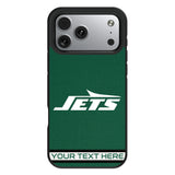 New York Jets Personalized Stripe Bump Phone Case for Apple iPhone