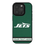 New York Jets Personalized Stripe Bump Phone Case for Apple iPhone