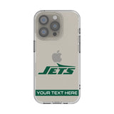 New York Jets Personalized Tilt Clear Phone Case for Apple iPhone